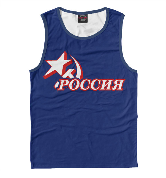 Майка для мальчика с изображением Герб России (красный) цвета Белый