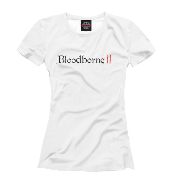 Женская футболка с изображением Bloodborne цвета Белый