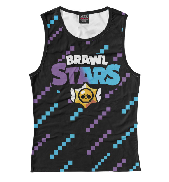 Женская майка с изображением Brawl Stars цвета Белый