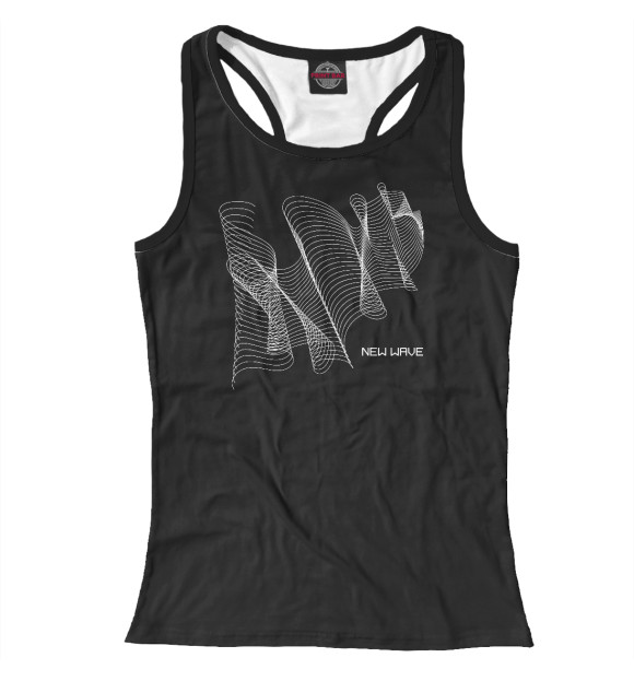 Женская майка-борцовка с изображением New wave цвета Белый