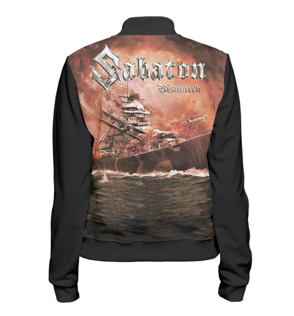 Женский бомбер с изображением Sabaton цвета Белый