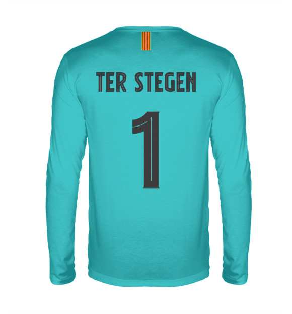 Мужской лонгслив с изображением Barcelona Ter Stegen форма цвета Белый