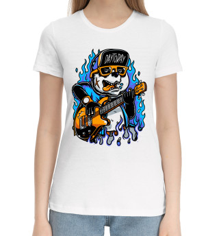 Хлопковая футболка для девочек Панда