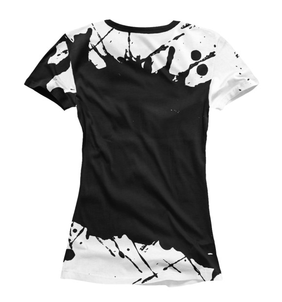 Женская футболка с изображением Виталя + Тигр цвета Белый