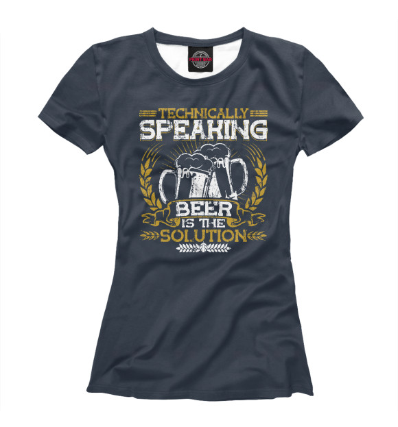 Футболка для девочек с изображением Home Brewing Craft Beer цвета Белый