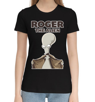 Хлопковая футболка для девочек Roger