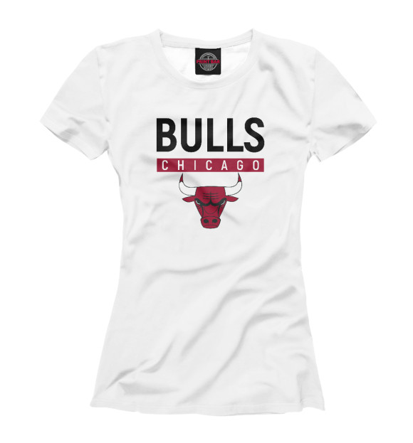 Женская футболка с изображением Chicago Bulls цвета Белый