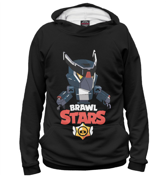 Женское худи с изображением Brawl Stars CROW цвета Белый