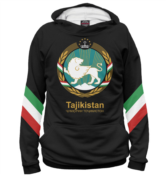 Худи для девочки с изображением Таджикистан цвета Белый