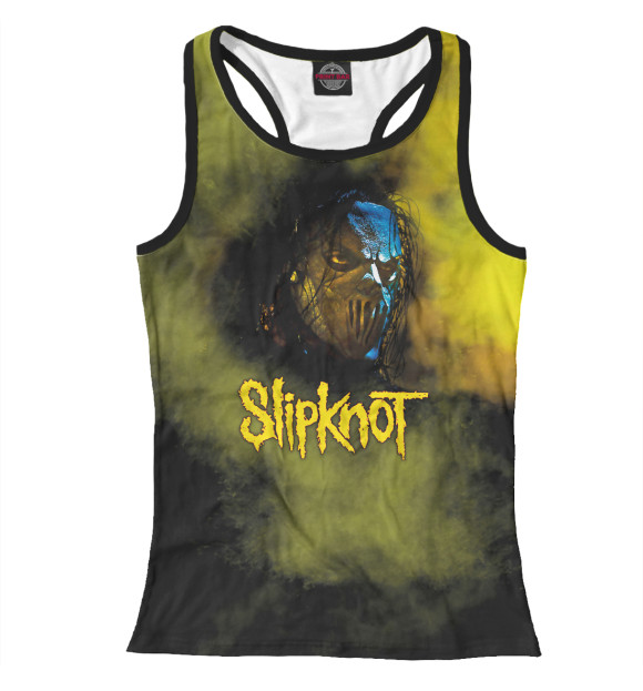 Женская майка-борцовка с изображением Slipknot цвета Белый