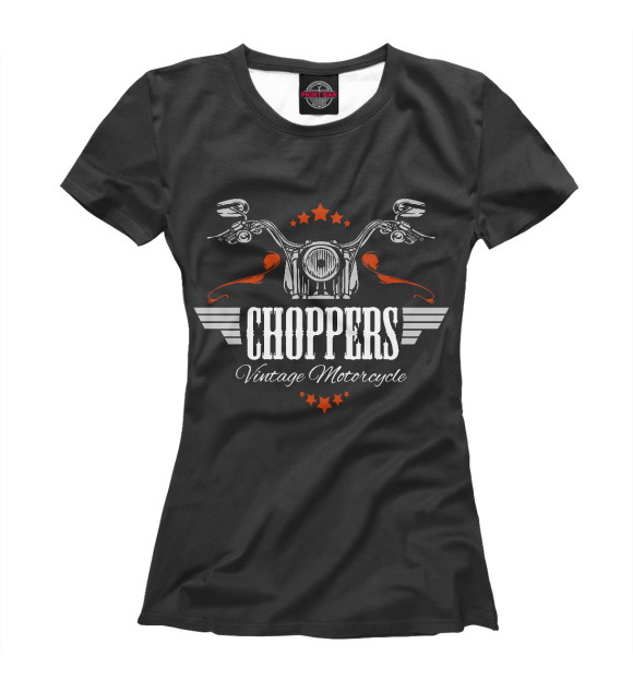 Женская футболка с изображением Choppers цвета Белый