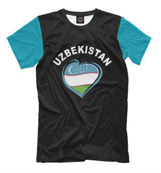 Футболка с принтом Узбекистан