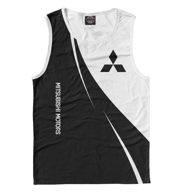 Мужская майка с изображением Mitsubishi цвета Белый