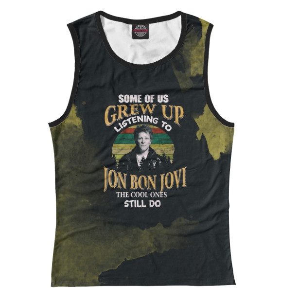 Майка для девочки с изображением Bon Jovi цвета Белый