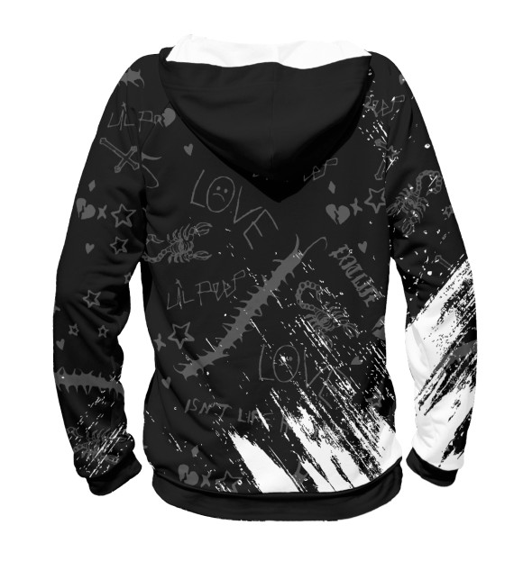 Мужское худи с изображением Lil Peep | Лил Пип цвета Белый