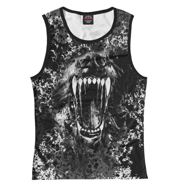 Майка для девочки с изображением Волчья пасть цвета Белый