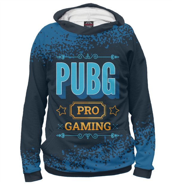 Худи для девочки с изображением PUBG Gaming PRO (синий) цвета Белый