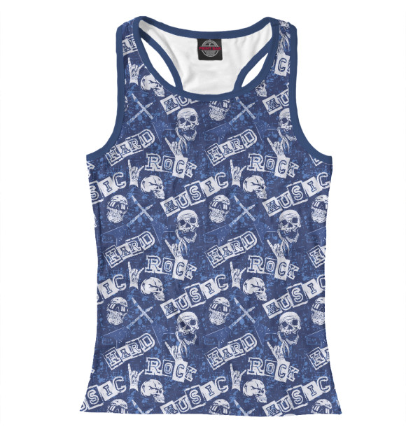 Женская майка-борцовка с изображением Hard Rock цвета Белый