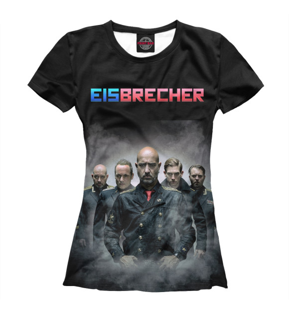Женская футболка с изображением Eisbrecher цвета Белый