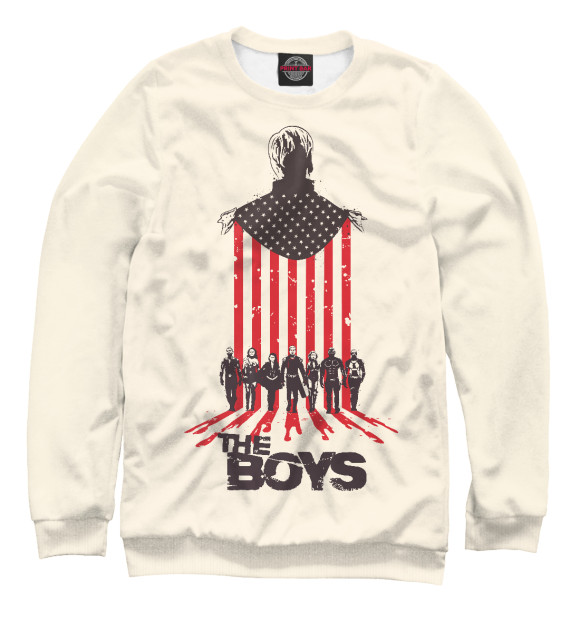 Свитшот для девочек с изображением The Boys цвета Белый