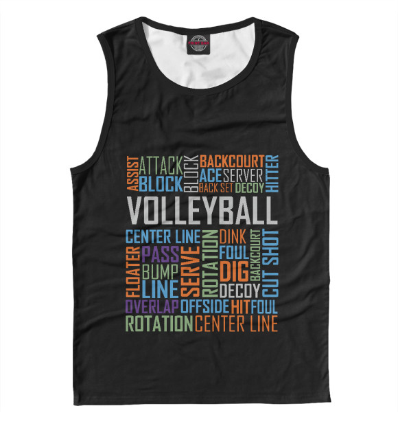 Майка для мальчика с изображением Волейбол цвета Белый