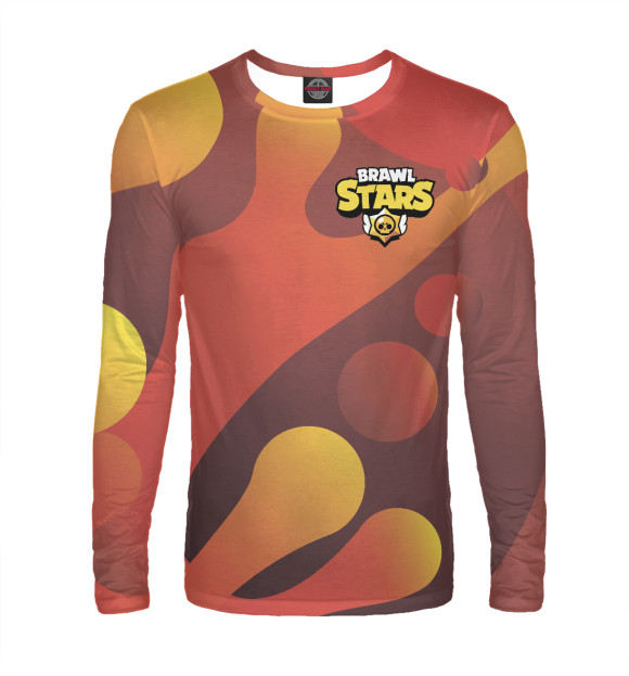 Мужской лонгслив с изображением Brawl Stars цвета Белый