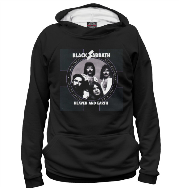 Мужское худи с изображением Black Sabbath цвета Белый