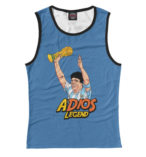 Майка для девочки с изображением Adios Legend цвета Белый