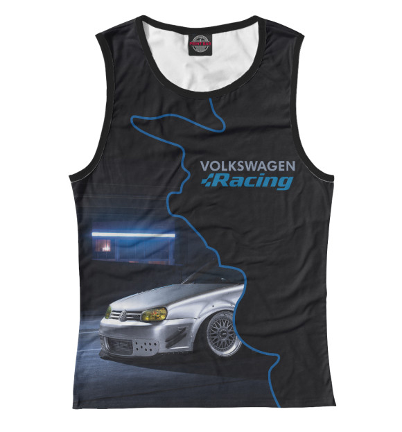 Майка для девочки с изображением Volkswagen цвета Белый