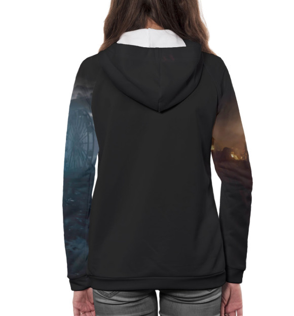 Женское худи с изображением Элли, Эбби и Джоэл цвета Белый