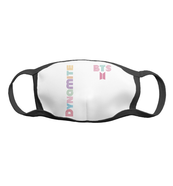 Маска тканевая с изображением Dynamite, BTS, БТС, Динамит цвета Белый