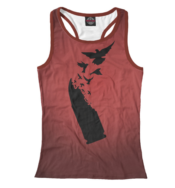 Женская майка-борцовка с изображением Not War цвета Белый