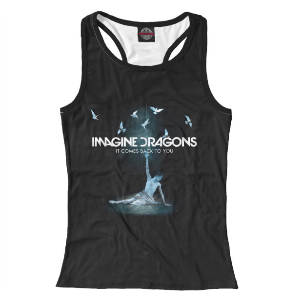 Женская майка-борцовка с изображением Imagine Dragons цвета Белый