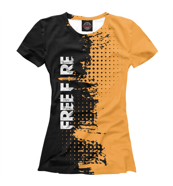 Женская футболка с изображением Garena Free Fire цвета Белый