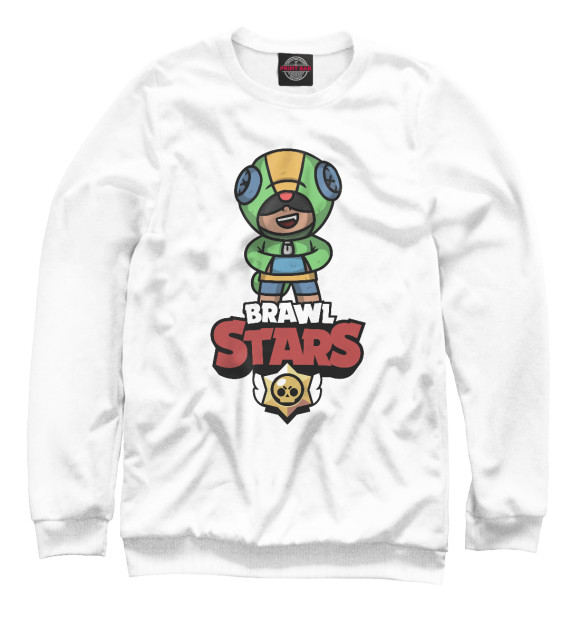 Женский свитшот с изображением Brawl Stars - Leon цвета Белый