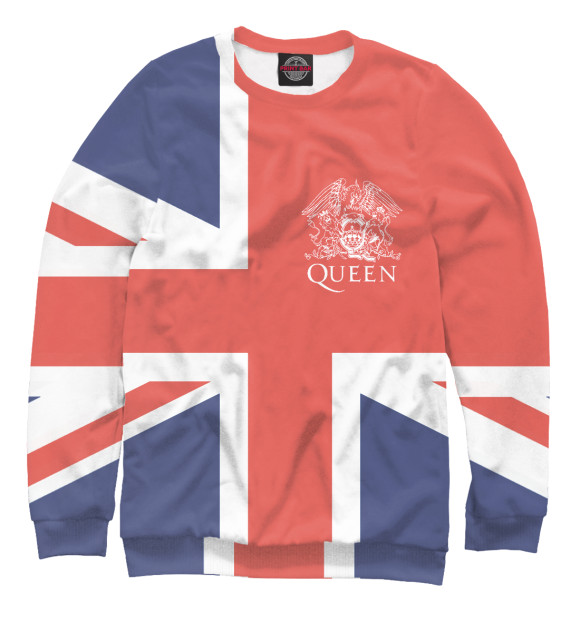 Женский свитшот с изображением Queen цвета Белый