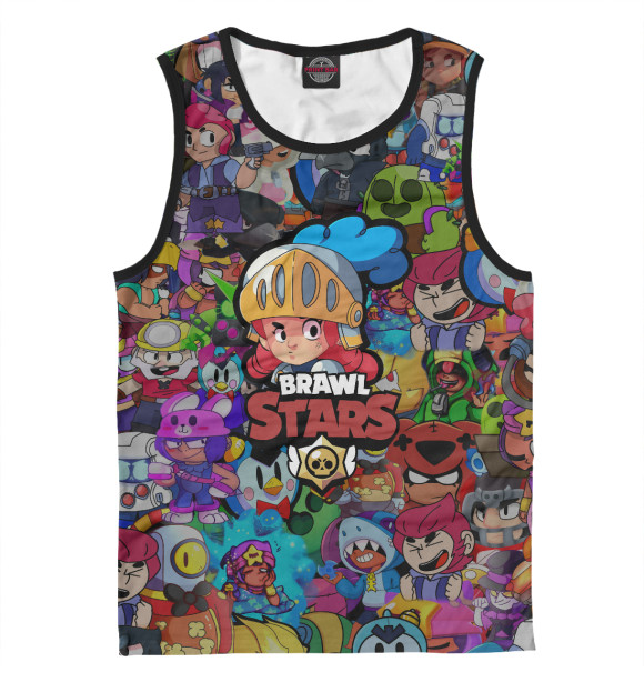 Мужская майка с изображением Brawl Stars:Jessie цвета Белый