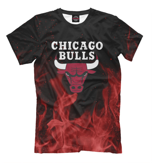 Мужская футболка с изображением Chicago Bulls цвета Белый
