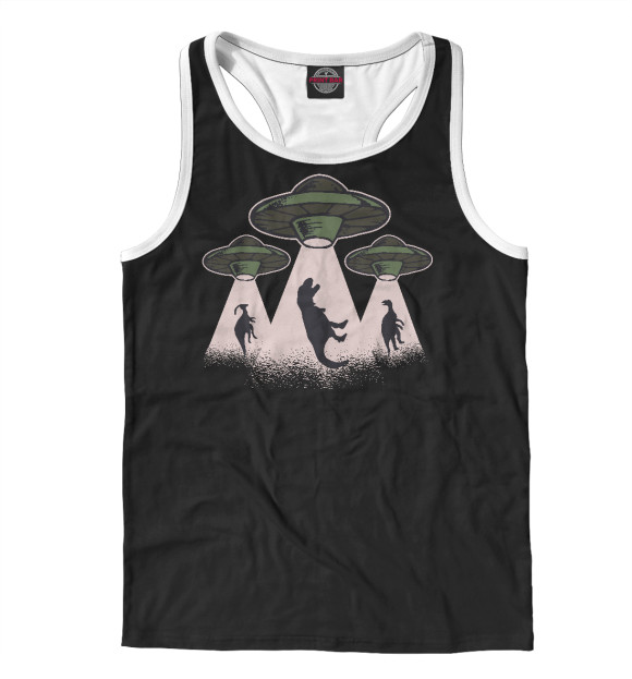 Мужская майка-борцовка с изображением Похищение цвета Белый