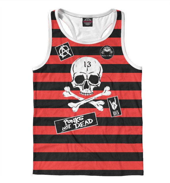 Мужская майка-борцовка с изображением Король и Шут цвета Белый