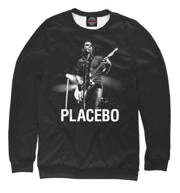 Женский свитшот с изображением Placebo цвета Белый