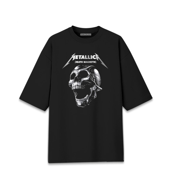 Женская футболка оверсайз с изображением Metallica цвета Черный