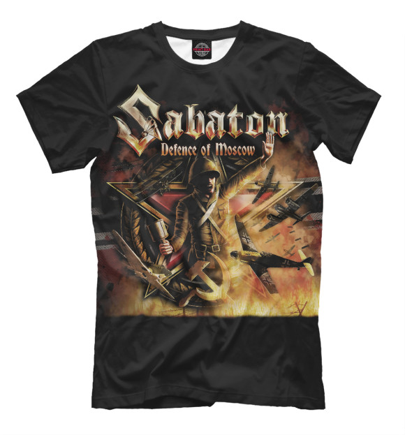 Футболка для мальчиков с изображением Sabaton цвета Белый