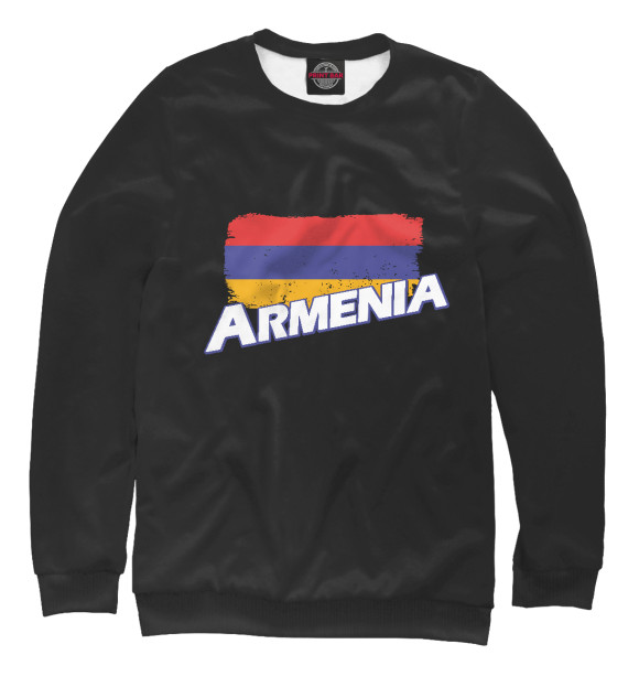 Свитшот для мальчиков с изображением Armenia цвета Белый