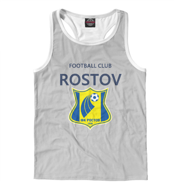 Мужская майка-борцовка с изображением ФК Ростов цвета Белый