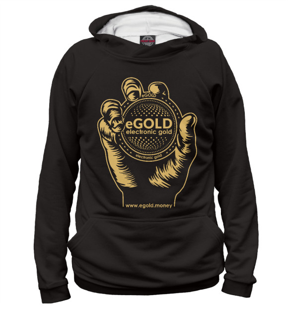 Мужское худи с изображением HandGold eGOLD цвета Белый