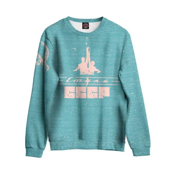 Мужской свитшот с изображением Стиль СССР цвета Белый