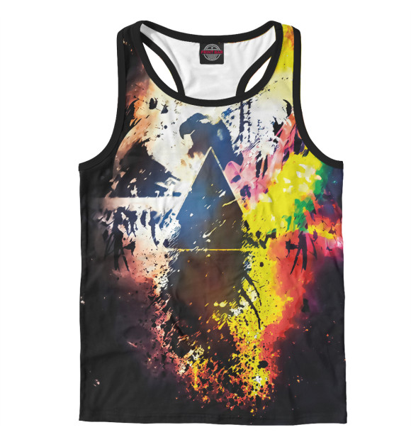 Мужская майка-борцовка с изображением Pink Floyd цвета Белый