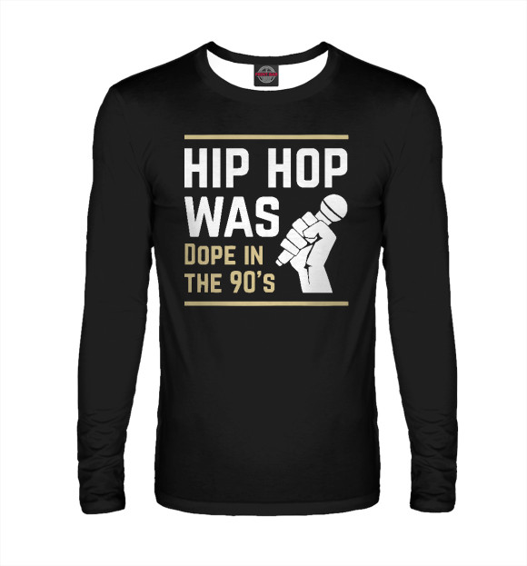 Мужской лонгслив с изображением Dope Hip Hop цвета Белый