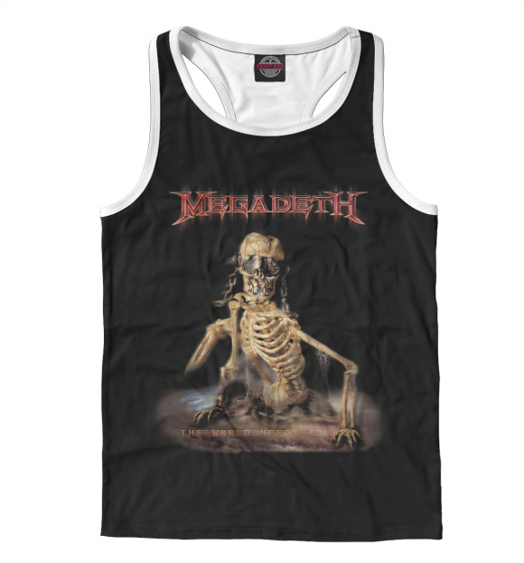 Мужская майка-борцовка с изображением Megadeth цвета Белый